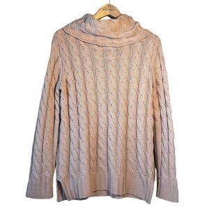 Light Pink YEMAK Chunky‎ Knit Sweater Size Medium